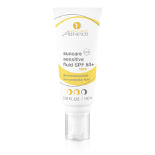 Laden Sie das Bild in den Galerie-Viewer, AESTHETICO suncare sensitive fluid SPF 50+ - Leichtes Sonnenschutzfluid