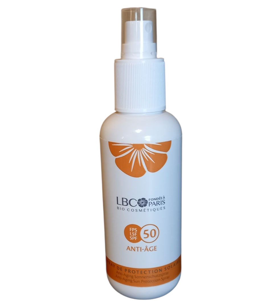 LBC PARIS Spray de Protecion Solaire FPS 50 - ANTI-AGING SONNENSCHUTZ SPRAY LSF50 150ml Die Hautfee Biokosmetik