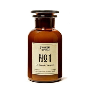 Les Choses Simples Apothekerglas Duftkerze  N.1 LES GRANDES VACANCES DIE GROSSEN FERIEN 300ml Die Hautfee