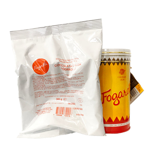 FOGAROLLI Cioccolata Calda - Italienische Heiße Schololade 380gr, Refill (Beutel) - Die Hautfee
